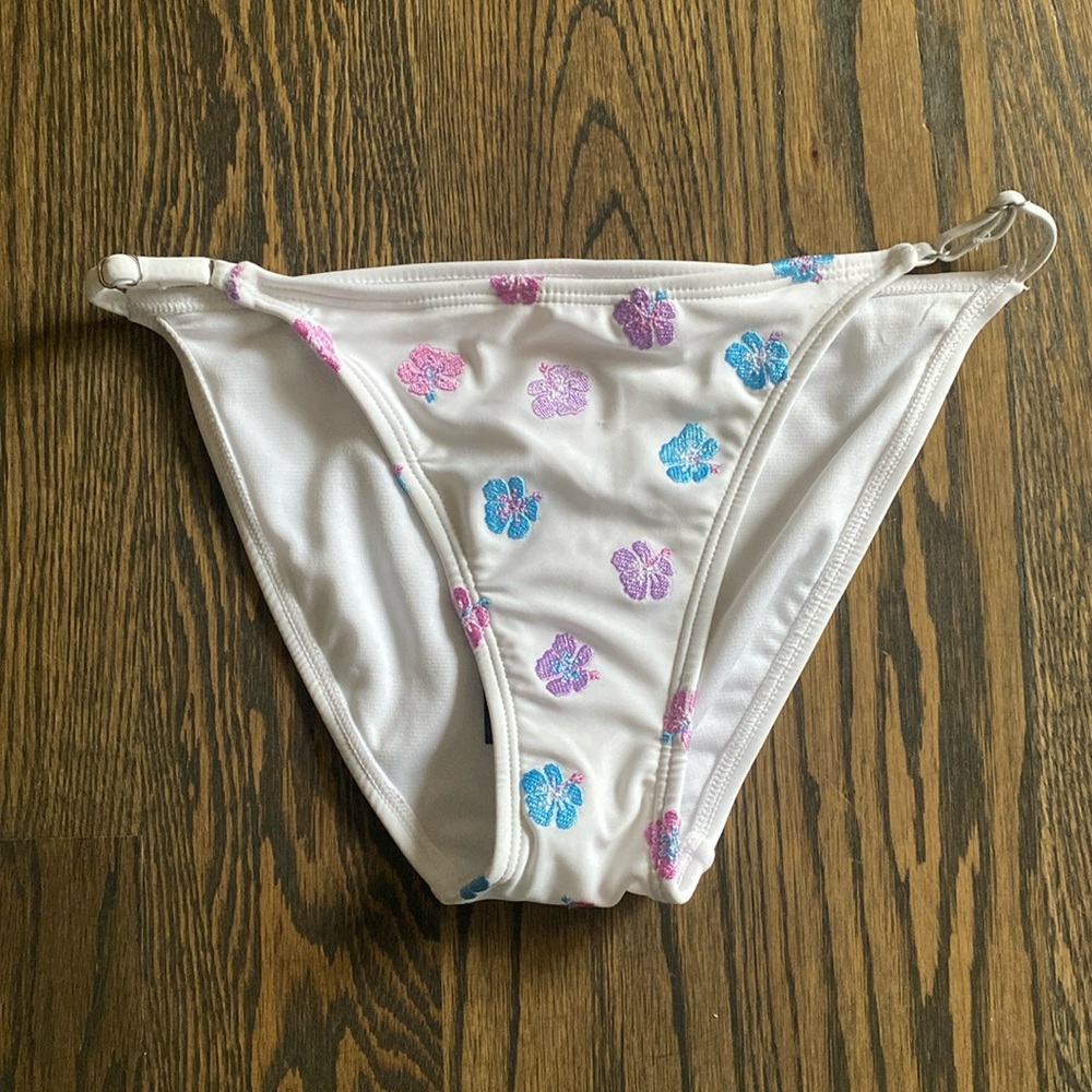 Embroidered Floral Bikini Bottom